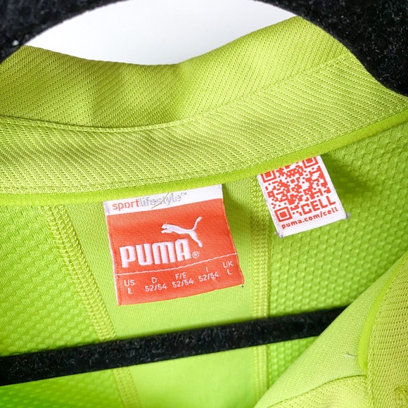 Lime green puma mens golf shirt Large - Picture 4 of 4